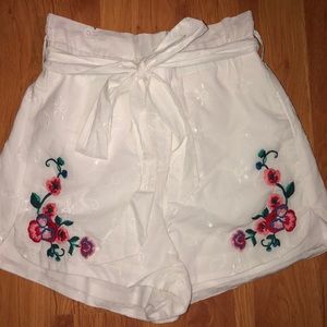 Extreme High Rise Embroidered Shorts